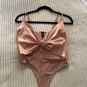PINK TIE BODYSUIT